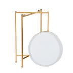 Table d'appoint ronde Adeco en métal doré - 15 (P) x 15 (L) x 25,7 (H)