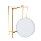 Table d'appoint ronde Adeco en métal doré - 15 (P) x 15 (L) x 25,7 (H)