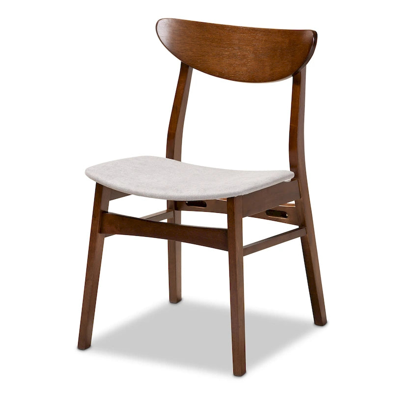 Ensemble de chaises de salle à manger 4 pièces Parlin, style transitionnel moderne du milieu du siècle