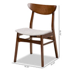 Ensemble de chaises de salle à manger 4 pièces Parlin, style transitionnel moderne du milieu du siècle