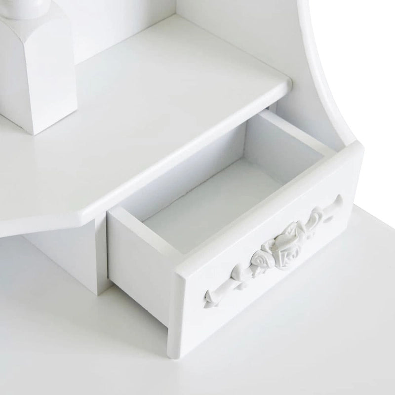 Ensemble coiffeuse et tabouret modernes et épurés à 4 tiroirs