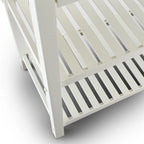 Îlot de cuisine à 2 étagères avec plateau en bois massif naturel - Non disponible