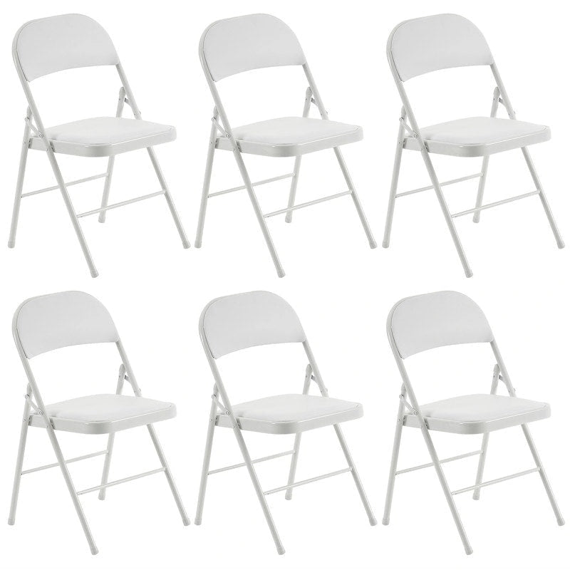 Chaises élégantes pliables en fer et PVC blanc pour congrès et expositions