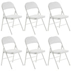 Elegant Foldable Iron & PVC Chairs for Convention & Exhibition White