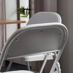 Chaises élégantes pliables en fer et PVC blanc pour congrès et expositions