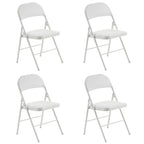 Chaises élégantes pliables en fer et PVC blanc pour congrès et expositions