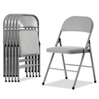 Chaises élégantes pliables en fer et PVC blanc pour congrès et expositions