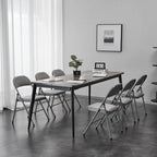 Chaises élégantes pliables en fer et PVC blanc pour congrès et expositions