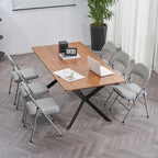 Chaises élégantes pliables en fer et PVC blanc pour congrès et expositions