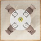 Table de salle à manger ronde de 119 cm (47 pouces) pour 4 personnes, table de cuisine en bois pour salle à manger ou salon - Non disponible