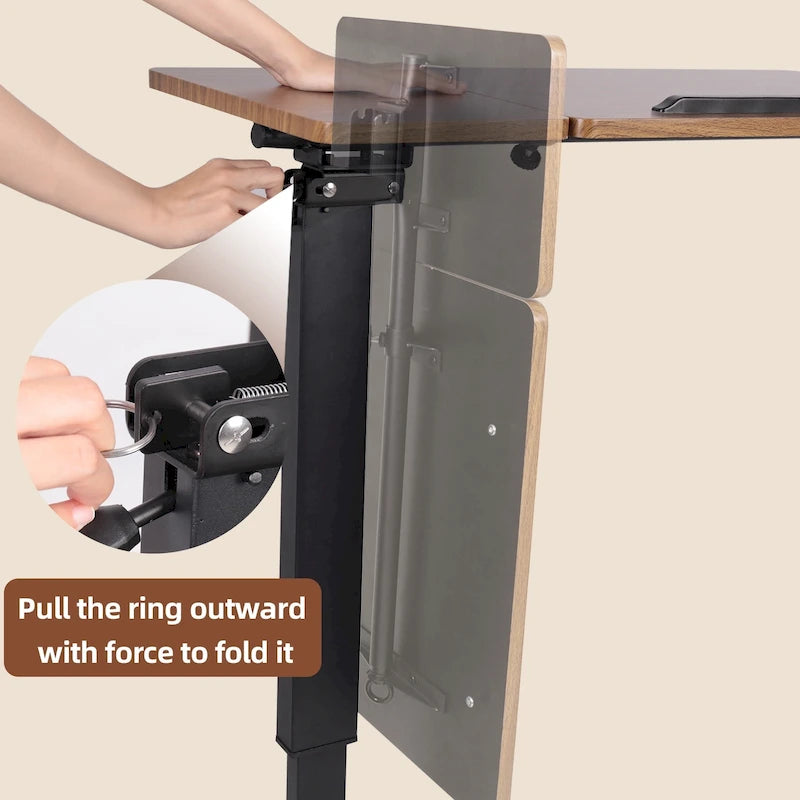 Table de lit réglable en hauteur, support pour ordinateur portable, inclinable, avec 4 roulettes