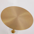 Table d'appoint ronde avec base en marbre, table de chevet circulaire pour salon ou chambre à coucher