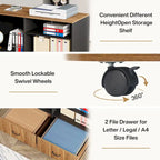 Bureau d'angle de direction 63 et ensemble de classeur mobile pour bureau à domicile