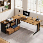 Bureau d'angle de direction 63 et ensemble de classeur mobile pour bureau à domicile