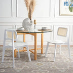 Chaise de salle à manger en rotin Luz de SAFAVIEH - 43 cm L x 51 cm P x 81 cm H