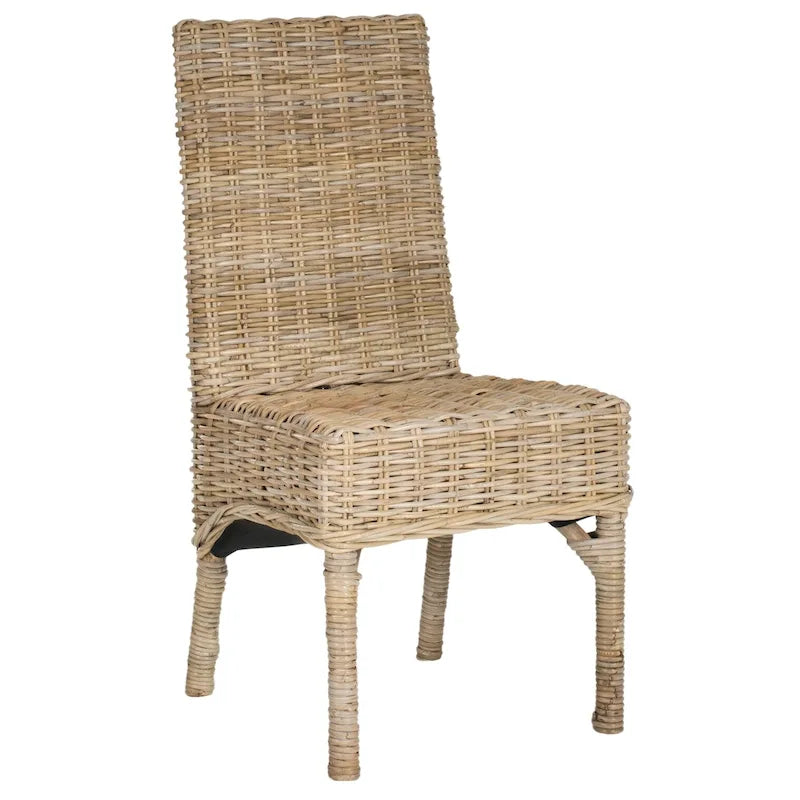Chaises de salle à manger SAFAVIEH Karyl en osier naturel brut (lot de 2) - 47 x 47 x 97 cm - 48 cm (L) x 48 cm (P) x 97 cm (H)