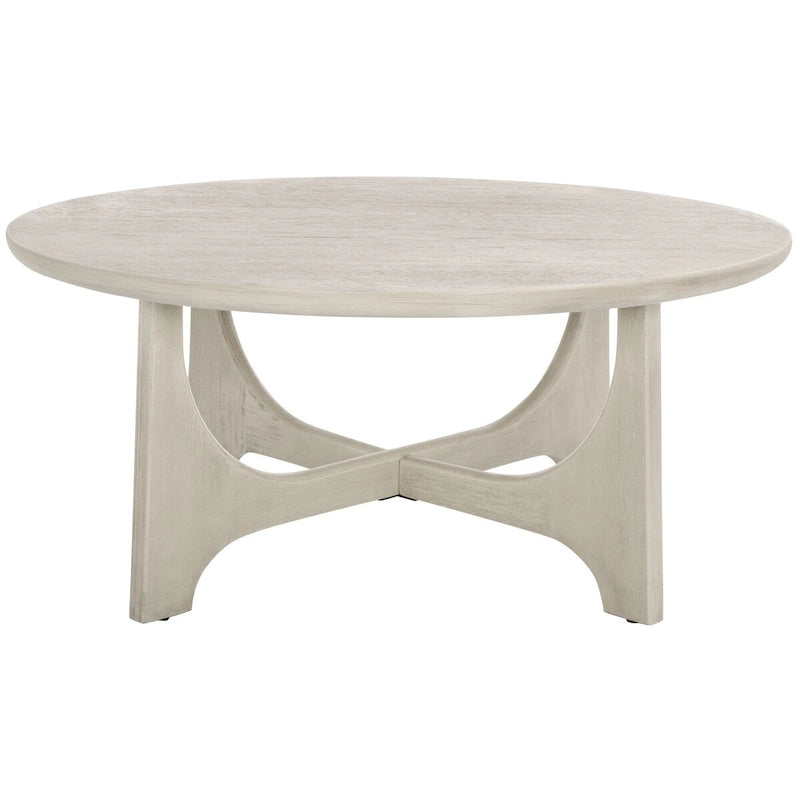 Table basse ronde en bois Cveta de SAFAVIEH Couture - 101,6 cm L x 101,6 cm P x 45,7 cm H