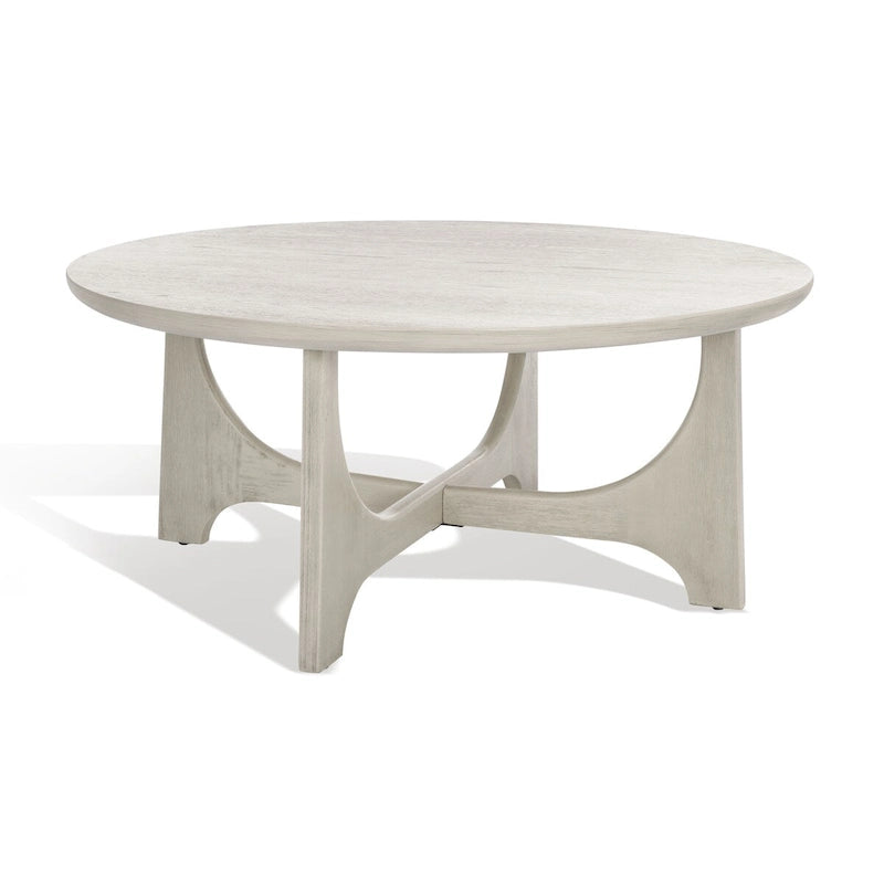 Table basse ronde en bois Cveta de SAFAVIEH Couture - 101,6 cm L x 101,6 cm P x 45,7 cm H