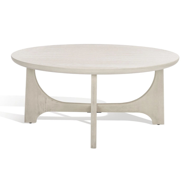 Table basse ronde en bois Cveta de SAFAVIEH Couture - 101,6 cm L x 101,6 cm P x 45,7 cm H