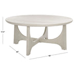 Table basse ronde en bois Cveta de SAFAVIEH Couture - 101,6 cm L x 101,6 cm P x 45,7 cm H