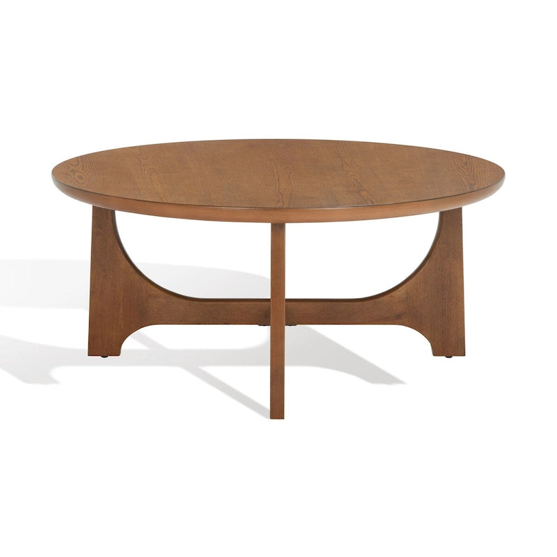 Table basse ronde en bois Cveta de SAFAVIEH Couture - 101,6 cm L x 101,6 cm P x 45,7 cm H