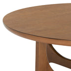 Table basse ronde en bois Cveta de SAFAVIEH Couture - 101,6 cm L x 101,6 cm P x 45,7 cm H