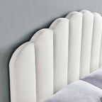 Tête de lit double en velours haute performance Véronique