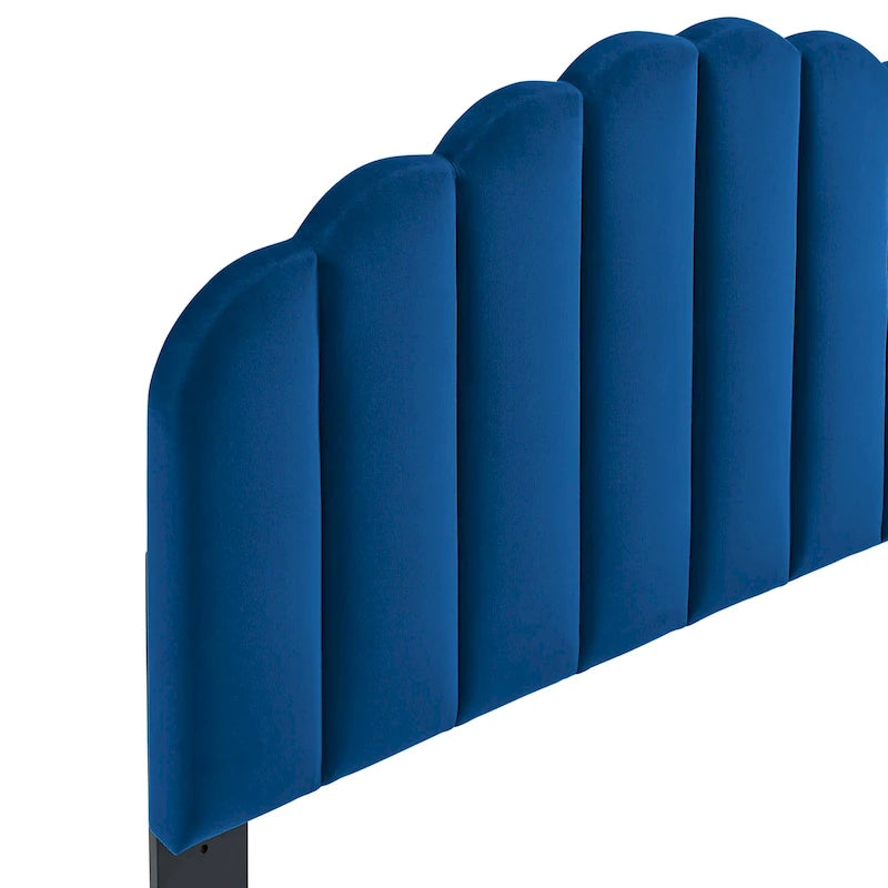 Tête de lit double en velours haute performance Véronique