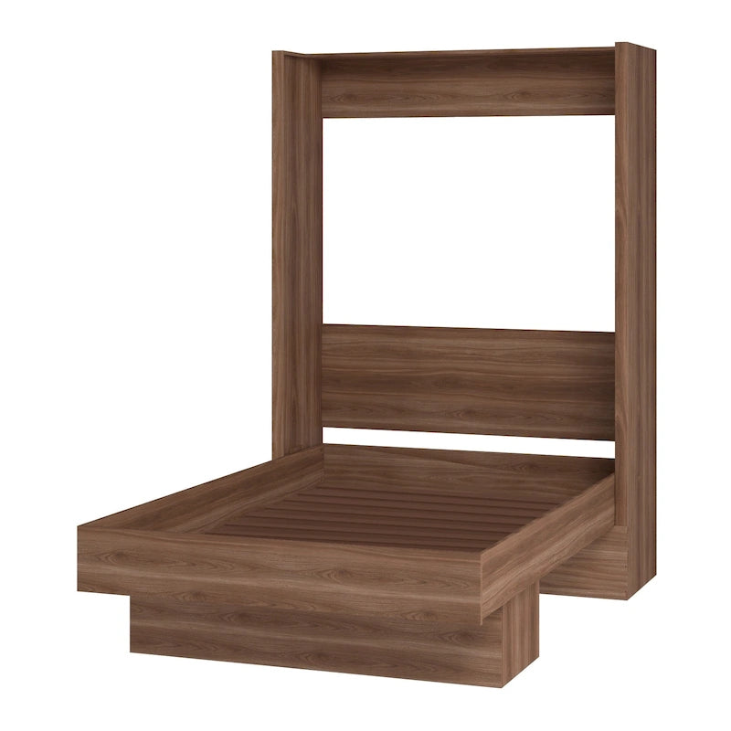 Lit escamotable contemporain Oakland Living Easy Lift, format Queen brésilien, avec étagère