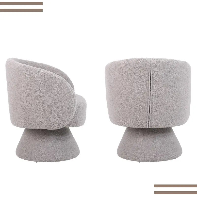 Fauteuil pivotant rembourré (lot de 2)