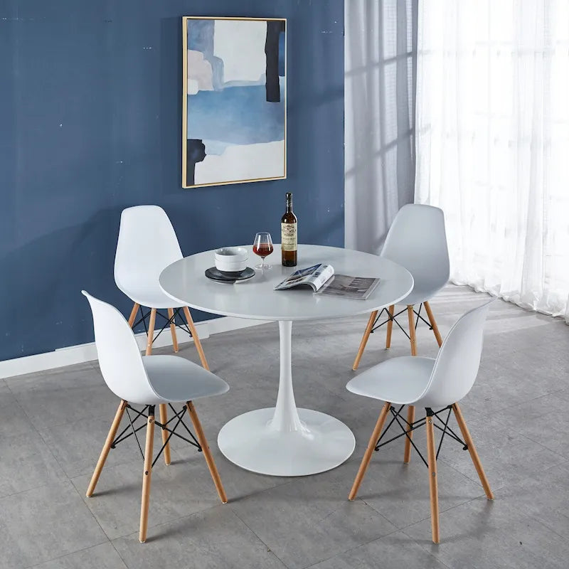 Ensemble table et salle à manger de cuisine moderne 5 pièces pour 4 à 6 personnes