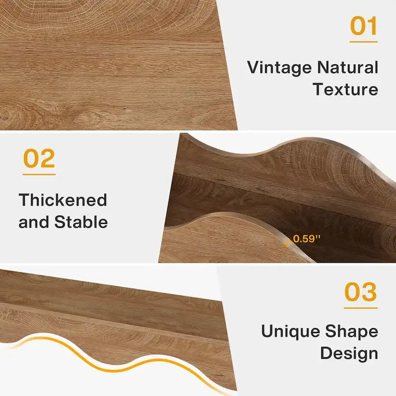 Console en bois à 2 niveaux pour canapé d'entrée ou de salon