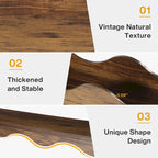 Console en bois à 2 niveaux pour canapé d'entrée ou de salon