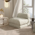 WOWMAX Convertible Folding Sofa Bed Folding Chair Bed with Back Bolster