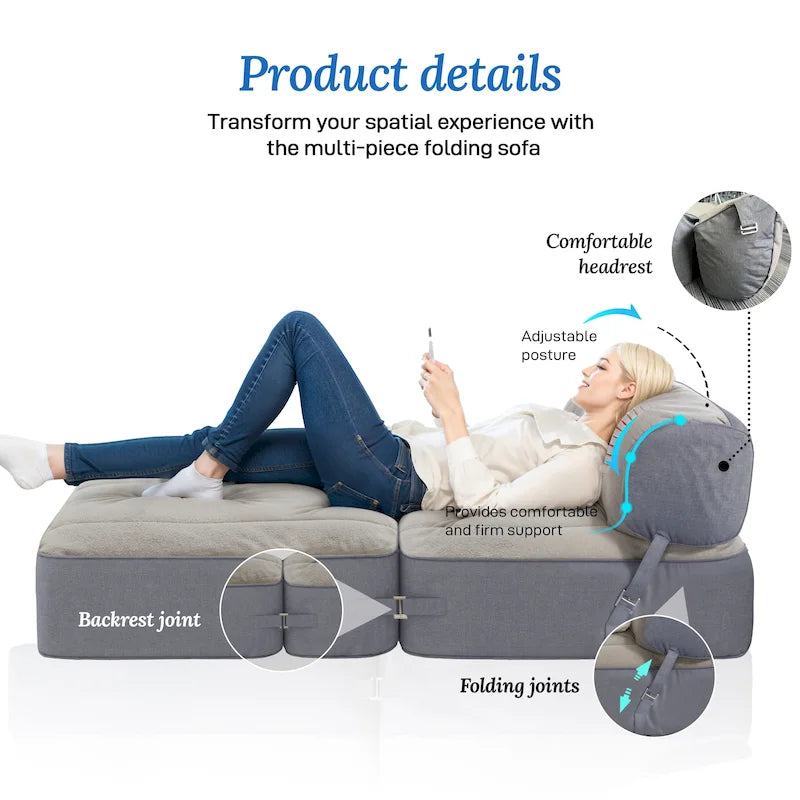 Canapé-lit convertible WOWMAX avec dossier rembourré