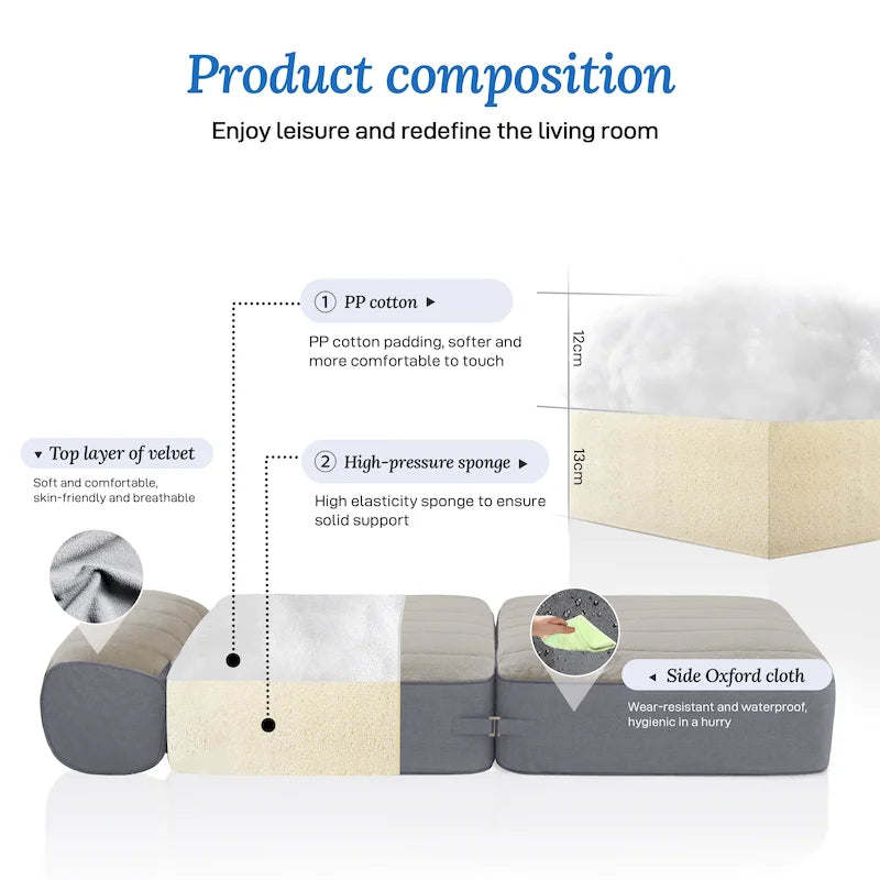 Canapé-lit convertible WOWMAX avec dossier rembourré