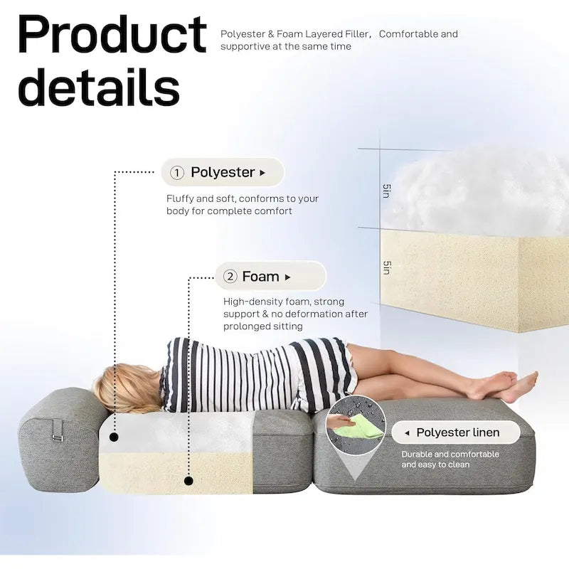 Canapé-lit convertible WOWMAX avec dossier rembourré