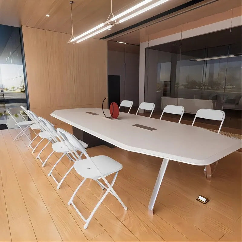 Ensemble de 10 chaises pliantes en plastique pour salles de conférence scolaires