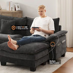 Ensemble de meubles de salon, canapé d'angle modulable avec pouf, canapé convertible