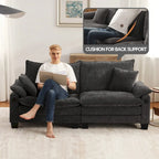 Ensemble de meubles de salon, canapé d'angle modulable avec pouf, canapé convertible