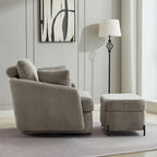 Fauteuil pivotant rembourré de 40,6 cm de large avec coussins