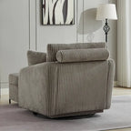 Fauteuil pivotant rembourré de 40,6 cm de large avec coussins