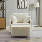 Fauteuil pivotant rembourré de 40,6 cm de large avec coussins