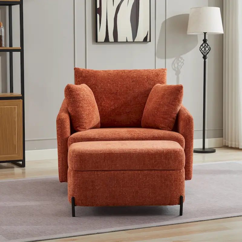 Fauteuil pivotant rembourré de 40,6 cm de large avec coussins