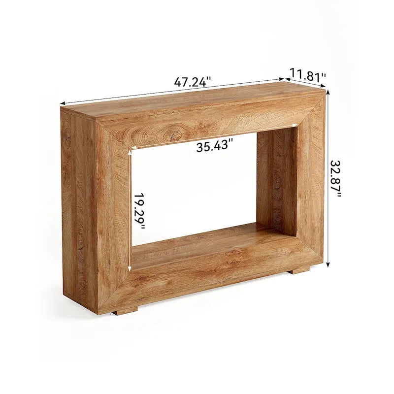 Table d'appoint rustique de 119 cm (47 pouces) pour entrée, couloir et salon