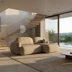 Canapé gris, 275 x 175 x 90 cm