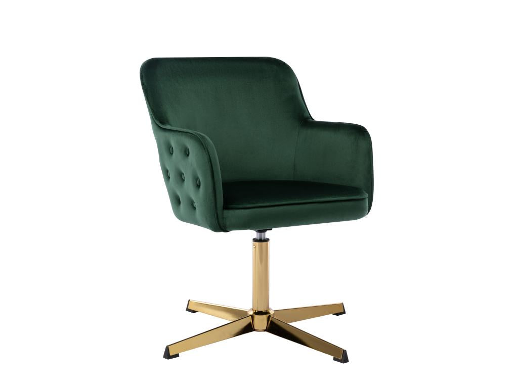 Fauteuil en velours vert - dlz1766583088995