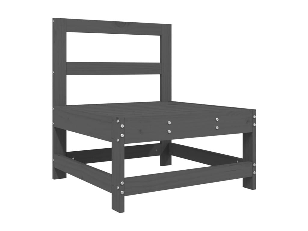 Ensemble de mobilier de jardin en pin gris - dlz1766583462375