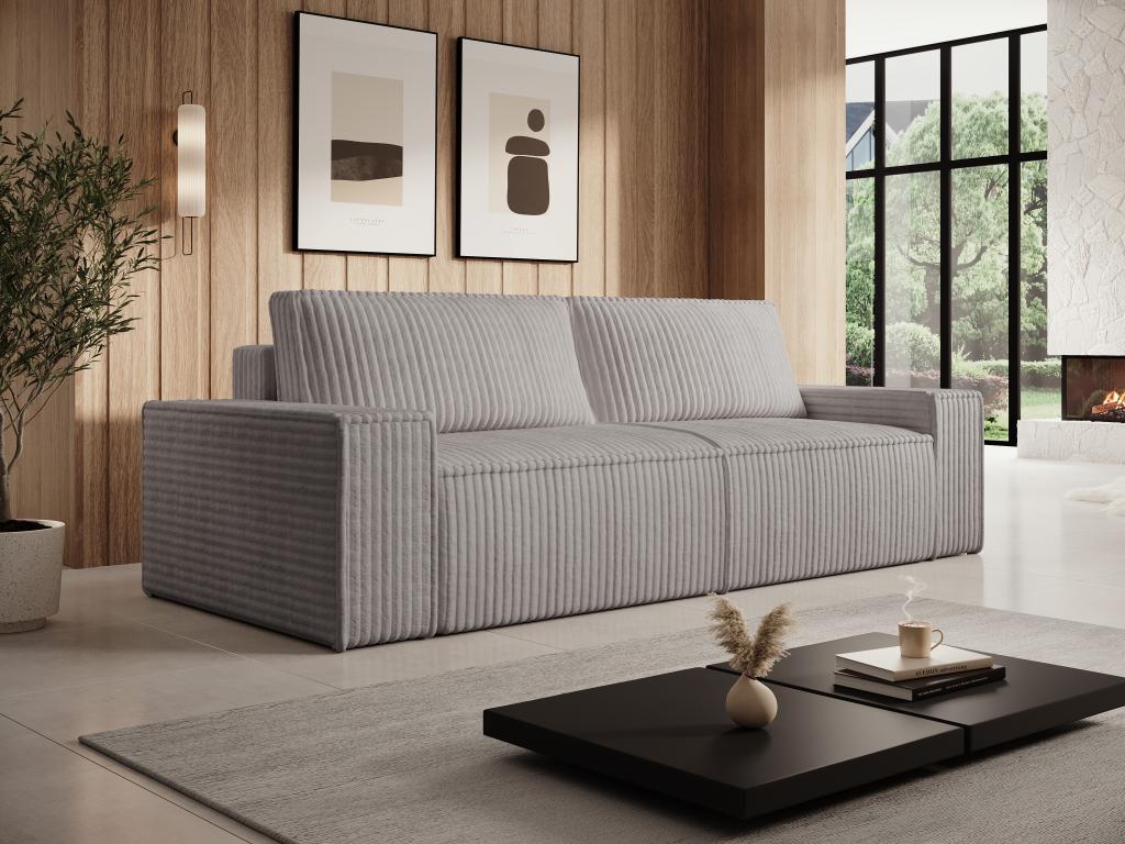 Canapé en velours gris - dlz1766583990258