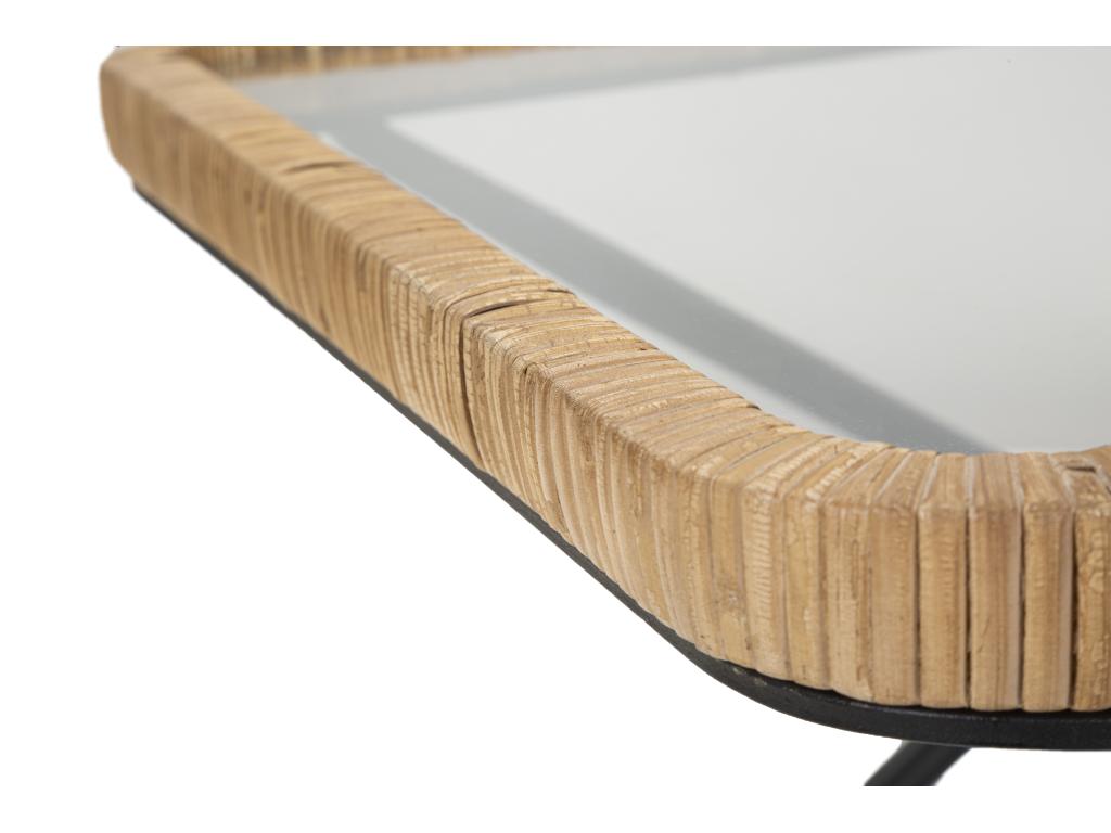 Table basse en fer noir, 70 x 50 x 45 cm